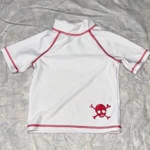 Circo White and Red Skull Rashguard